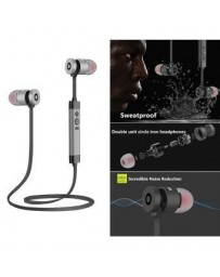 Cancelación De Ruido De Metal Sin Hilos Auriculares Bluetooth Auriculares De Deportes (gris) - Envío Gratuito