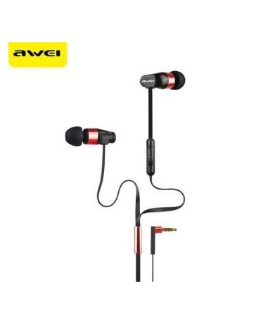 Awei 12hi Auriculares Estéreo Con Cable Auriculares Con Control De Voz De Micrófono (rojo) - Envío Gratuito