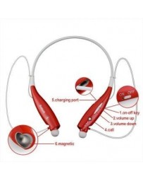 Collar Auricular Bluetooth Inalámbrico En El Oído Estéreo Bluetooth 4.0 Headband Neckband (rojo) - Envío Gratuito