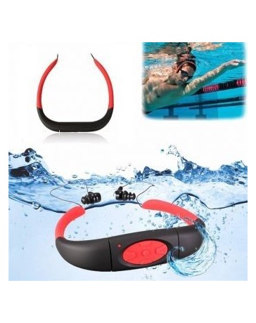 Head Mounted Reproductor de MP3 impermeable, con Hi-Fi Stero auriculares para la natación - Envío Gratuito