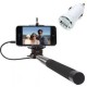 Brazo Extendible con Cable Selfie Stick Monopod para Iphone y Android-Negro - Envío Gratuito