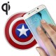 Cargador Inalámbrico Qi Capitan America Samsung S6, S6 Edge, Note 5, Nexus, etc. - Envío Gratuito