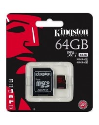 Kingston SDCA364GB 64GB MicroSDHC UHS-I U3 Tarjeta de Memoria - Envío Gratuito
