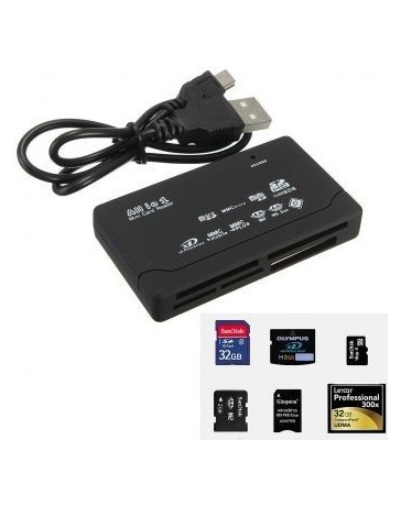 USB 2.0 todo en 1 multi lector de tarjetas memoria USB - Envío Gratuito