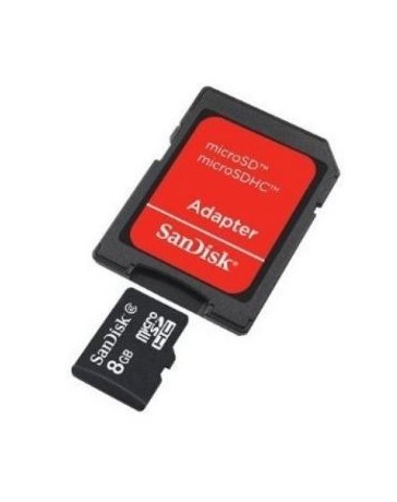 Memoria Usb Flash Sandisk 8Gb Mirco Sdhc Clase 4 Adaptador - Envío Gratuito