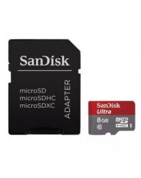 Memoria MicroSDHC 8GB Sandisk Sdsdquan-008G-G4A 48MB con Adaptador - Envío Gratuito