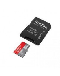 Memoria Micro SDHC 16GB Sandisk Sdsqunc-016G-Gn6Ma 80MB S Clase 10 con Adaptador - Envío Gratuito