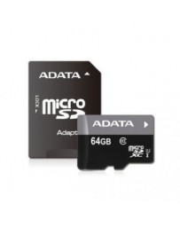 Memoria microSD 64GB Adata Ausdx64guicl10-Ra1 Class10 Adaptador - Envío Gratuito