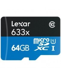 Nuevo Lexar 64gb 95mbs 633x Micro Sd Microsd Memoria 4k Gopro incluye adaptador USB 3.0 - Envío Gratuito