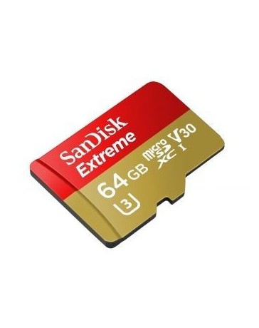 SanDisk Extreme Tarjeta MicroSDXC UHS-I De 64GB Con Adaptador - Envío Gratuito