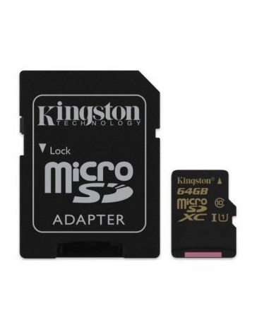 Tarjeta de memoria microSD 64GB Kingston Sdxc Clase 10 Sdca1064gb +C+ - Envío Gratuito