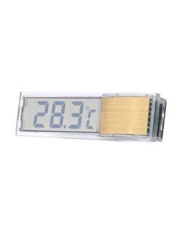 Temperatura De LED Digital Transparente Mini Medidor Termómetro Para Acuario Peces Tanque Plata - Envío Gratuito