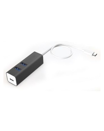 HUB Adaptor de Cargador de Tipo-C 2 Puertos de Carga de USB 3.0 para iPhone 66S Samsung Negro - Envío Gratuito
