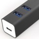 HUB Adaptor de Cargador de Tipo-C 2 Puertos de Carga de USB 3.0 para iPhone 66S Samsung Negro - Envío Gratuito
