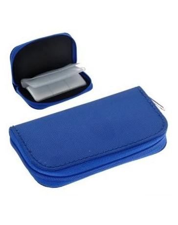 tarjeta de memoria Micro SD caja de la bolsa con cremallera bolsa de almacenamiento protector (azul) - Envío Gratuito