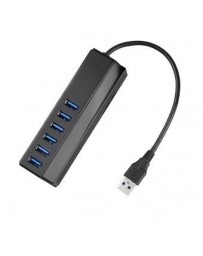 6-Puertos USB 3.0 HUB Cargador con Lector de Tarjeta SD&TF Adaptador de Carga Negro - Envío Gratuito
