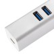 HUB Adaptor de Cargador de Tipo-C 2 Puertos de Carga de USB 3.0 para iPhone 66S Samsung Plateado - Envío Gratuito