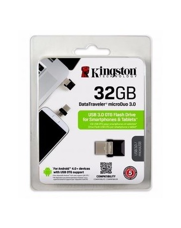Memoria Usb 3.0 32gb Kingston Dt Microduo Otg Celular Tablet - Envío Gratuito