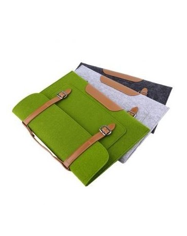 Universal de lana de fieltro Carry funda protectora de la cubierta del bolso de 13 pulgadas portátil Gris oscuro. - Envío Gratui