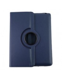 Patrón de Rotación del lichí 360 cubierta de la caja elegante del cuero de la PU para el iPad 2 de Apple 3 4 Azul marino - Envío