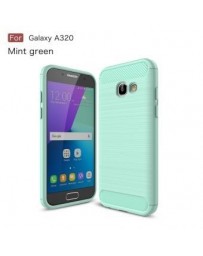 Popsky Fibra De Carbono Monedero Caso Para Samsung Galaxy A3 2017 A320 (Verde) - Envío Gratuito