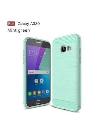 Popsky Fibra De Carbono Monedero Caso Para Samsung Galaxy A3 2017 A320 (Verde) - Envío Gratuito