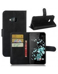 PopSKy Monedero Caso Con Cover HTC U PLAY (Negro) - Envío Gratuito