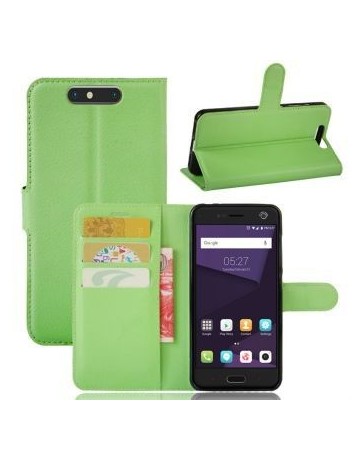 PopSKy Monedero Caso Con Cover ZTE BLADE V8 (Verde) - Envío Gratuito