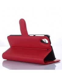 PopSKy Monedero Caso Con Cover Para HTC Desire 650 (Rojo) - Envío Gratuito