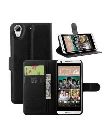 PopSKy Monedero Caso Con Cover Para HTC Desire 626 (Negro) - Envío Gratuito