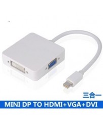 Nuevo Le Qi MINI DP A HDMI DVI VGA adaptador triple adaptador convertidor de cable - Envío Gratuito