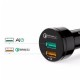 Cargador de Auto Aukey CC-T7 Doble Puerto Usb con Carga Rápida 3.0 -Negro - Envío Gratuito