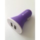 Cargador de Coche 2 Puertos Morado - Envío Gratuito