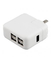 4 Ports USB AC Power Charger Adapter With US Plug for Apple Ipad White - Envío Gratuito