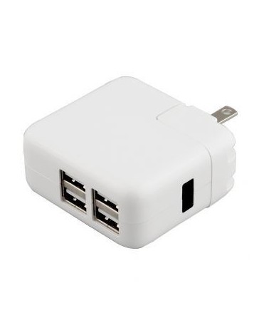 4 Ports USB AC Power Charger Adapter With US Plug for Apple Ipad White - Envío Gratuito