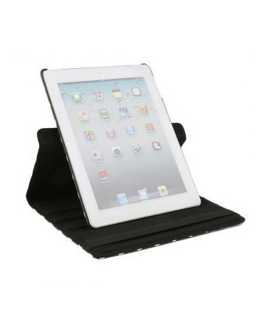 punto de la onda de rotación funda ipad punto blanco negro-Blanco y negro - Envío Gratuito