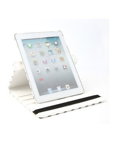 funda giratoria punto de punto de onda ipad blanco y negro-Blanco y negro - Envío Gratuito