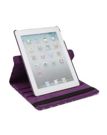funda giratoria ipad punto de onda inferior púrpura punto blanco-purple and white - Envío Gratuito