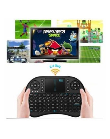 2.4G Mini teclado inalambrico Touchpad teclado de mano Computadora PC Android TV KP-810-21-Negro - Envío Gratuito