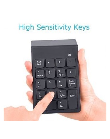 Excelente 1pc 2.4GHz Teclado Numérico Inalámbrico Teclado de 18 Teclas para Laptop Negro - Envío Gratuito