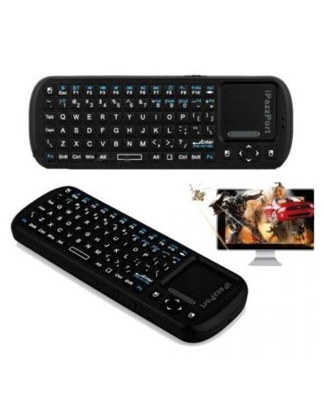 Teclado del iPazzPort 2.4GHz Mini Wireless Touchpad 2.4G ratón de control de medios de RF - Envío Gratuito