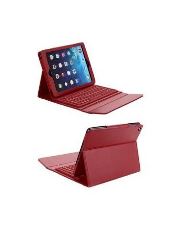 Soporte de cuero caso de la cubierta con el teclado de Bluetooth para iPad 2 3rd 4th Gen Rojo - Envío Gratuito