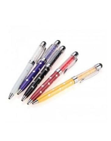 5pcs 2 en 1 bola de la Aguja del Patrón de las Flores del diamante y del Cristal-Pen_ COLORMIX - Envío Gratuito