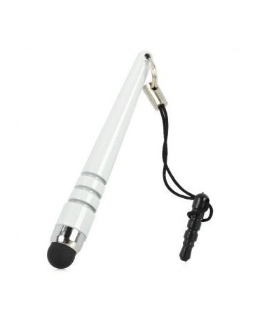 BQ6 Tallo béisbol estilo lápiz Pantalla capacitiva w 3,5 mm tapón antipolvo - Blanco - Envío Gratuito