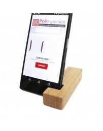 Base Para Smartphone Poliespacios Dc02 Madera Natural - Envío Gratuito