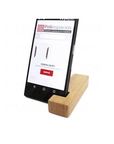 Base Para Smartphone Poliespacios Dc02 Madera Natural - Envío Gratuito