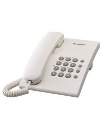 Teléfono Alámbrico Panasonic KX-TS500, Básico, una Linea, sin Memorias, Color Blanco. - Envío Gratuito