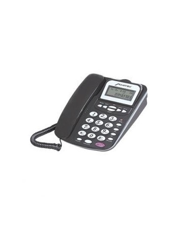 Nuevo TELÉFONO DE ESCRITORIO CON DISPLAY Y AJUSTE MZ-MP-320BK MITZU - NEGRO - Envío Gratuito