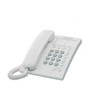 Telefono Panasonic KX-Ts550 Alambrico Basico Unilinea con 13 Memorias Blanco +C+ - Envío Gratuito