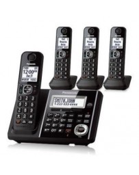 Reacondicionado Teléfono Inalámbrico Cuadruple Panasonic KX-TGF344B Baby Monitor Respaldo-Negro - Envío Gratuito